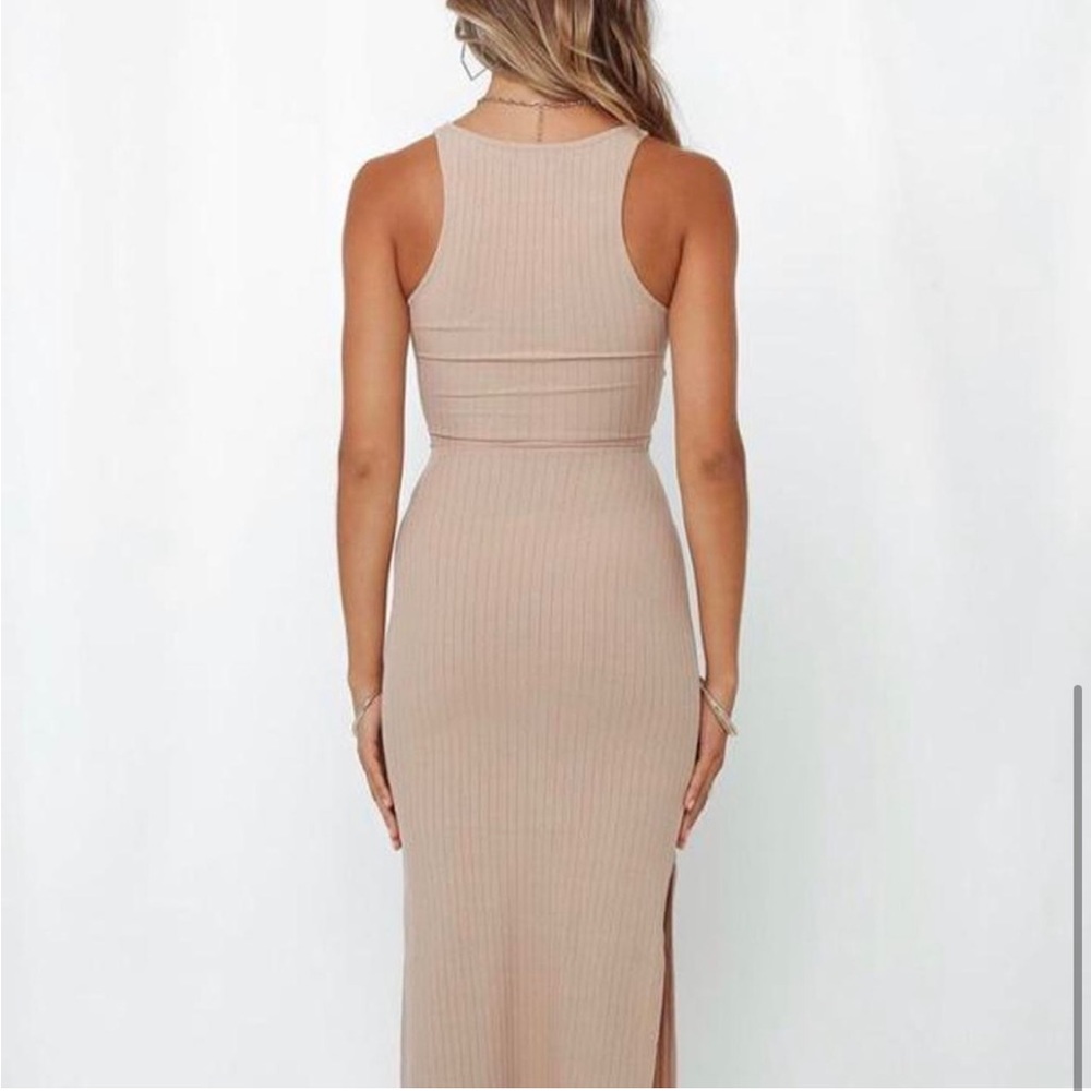 🆕(NWT) PETAL & PUP 🌸High Neck Maxi Bodycon Sundress with Cutouts. Size 2. - Picture 5 of 12